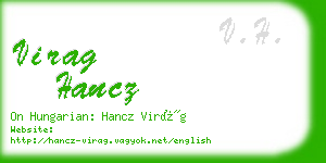 virag hancz business card